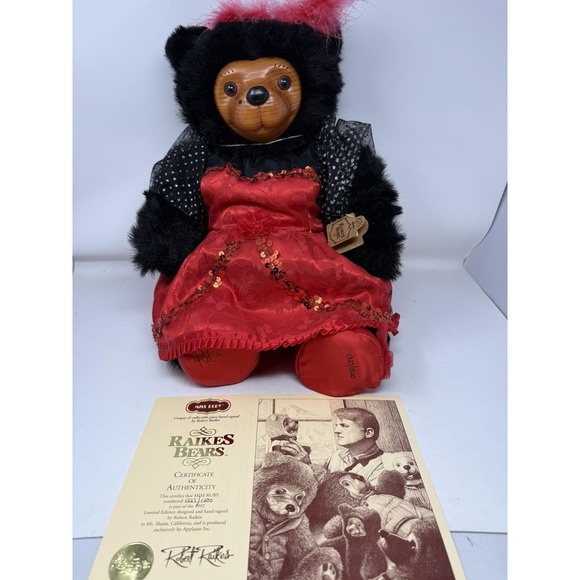 Vtg Robert Raikes Bears Miss Ruby‎ Signed Ltd 1321/1500 Box COA Applause tags - Picture 5 of 14
